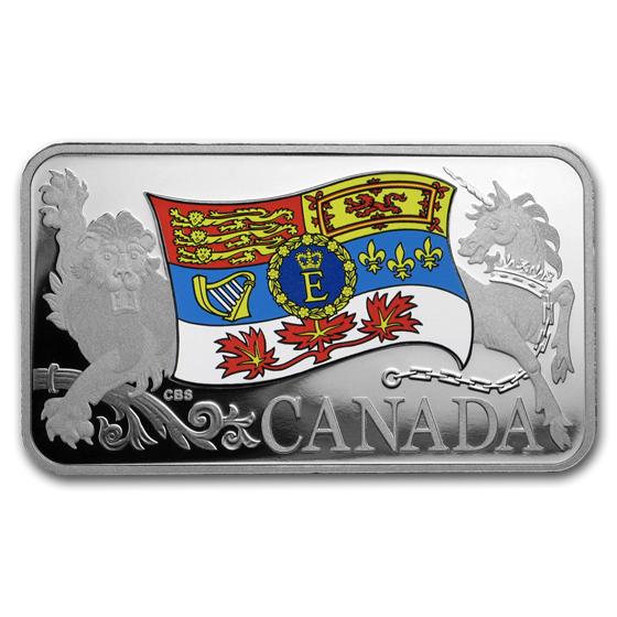 2019 RCM Silver Queen Elizabeth II's Personal Canadian Flag 2019 RCM Silver Queen Elizabeth II's Personal Canadian Flag